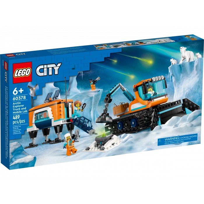 LEGO® City Kutup Keşif Kamyonu ve Mobil Laboratuvarı 60378 Oyuncak Yapım Seti (489 Parça)