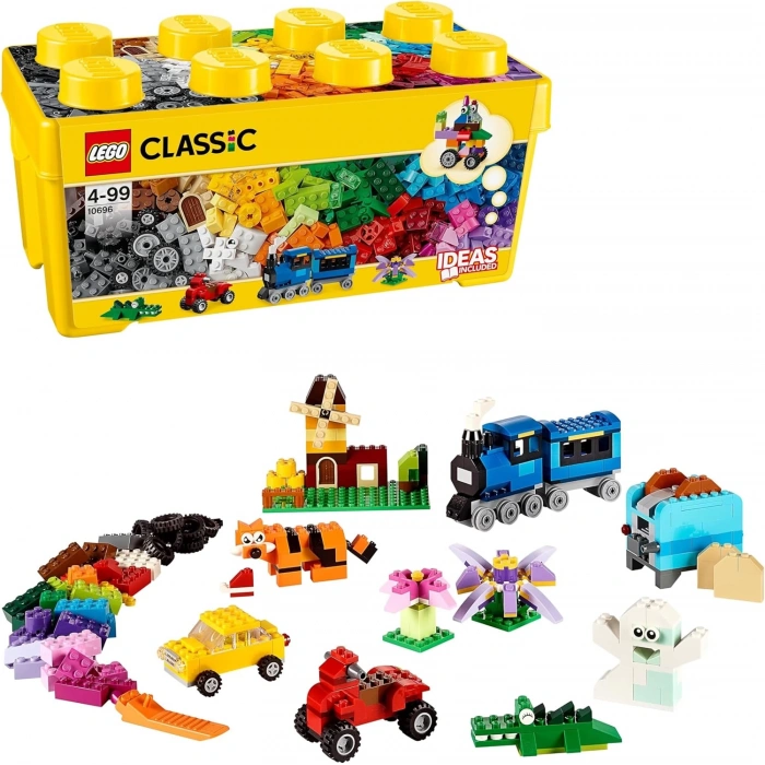 LEGO Classic Orta Boy Yaratıcı Parçalar Yapım Kutusu 10696-4 Yaş ve Üzeri Çocuklar için Yaratıcı Oyuncak Yapım Seti (484 Parça)