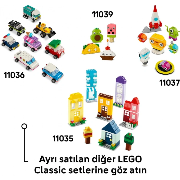 LEGO Classic Yaratıcı Mutlu Kutu 11042-5 Yaş ve Üzeri Çocuklar İçin Yaratıcı ve Eğlenceli Oyuncak Yapım Seti (680 Parça)