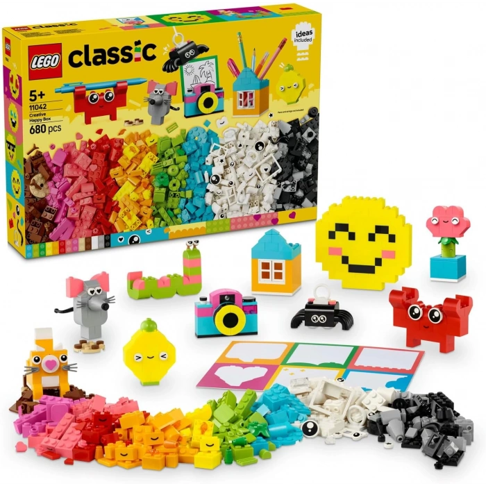 LEGO Classic Yaratıcı Mutlu Kutu 11042-5 Yaş ve Üzeri Çocuklar İçin Yaratıcı ve Eğlenceli Oyuncak Yapım Seti (680 Parça)