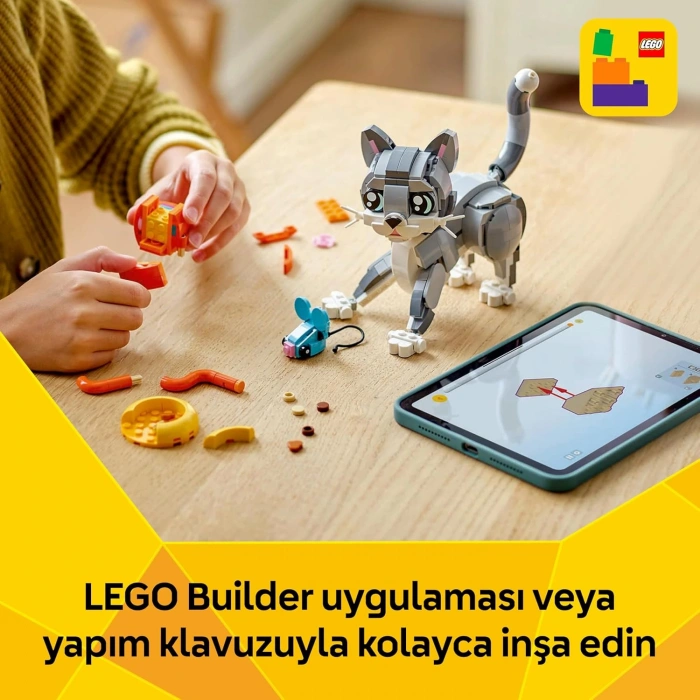 LEGO Creator 3’ü 1 Arada Oyunbaz Kedi 31163-8 Yaş ve Üzeri Çocuklar için Köpek veya Güvercin Figürüne Dönüşebilen Oyuncak Yapım Seti, Doğum Günü Hediyesi (407 Parça)