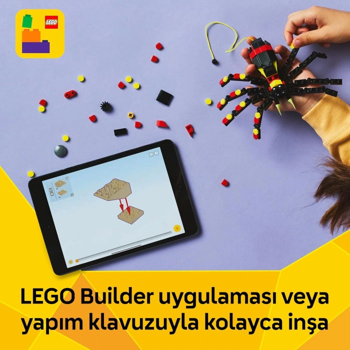 LEGO Creator 3’ü 1 Arada Vahşi Hayvanlar: Şaşırtıcı Örümcek 31159-7 Yaş ve Üzeri Çocuklar için Yaratıcı Oyuncak Yapım Seti, Doğum Günü Hediyesi (153 Parça)