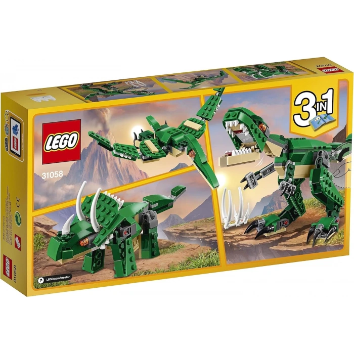 LEGO Creator Muhteşem Dinozorlar 31058-7 Yaş ve Üzeri Dinozorları Seven Çocuklar için Yaratıcı Oyuncak Yapım Seti (174 Parça)