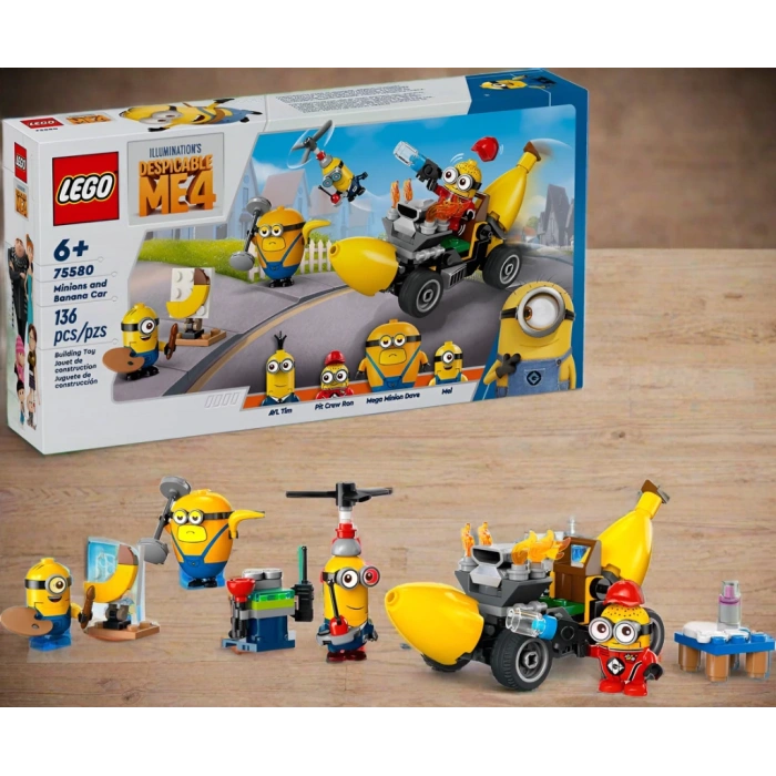 LEGO® Despicable Me 4 minyonlar ve Muz Araba 75580