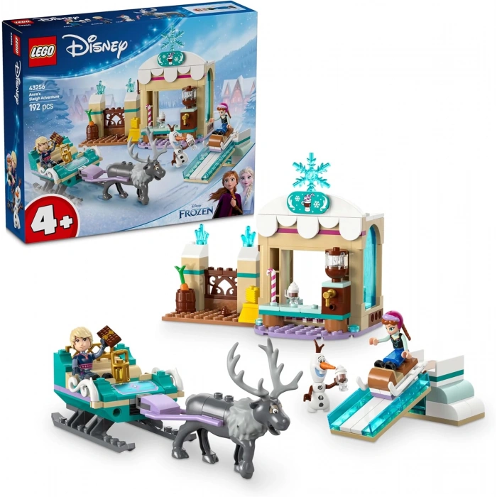 LEGO Disney Frozen Anna’nın Kızak Macerası 43256-4 Yaş ve Üzeri Çocuklar için Yaratıcı Oyuncak Yapım Seti, Doğum Günü Hediyesi (192 Parça)