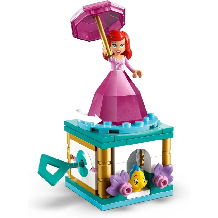 LEGO Disney Princess Dönen Ariel 43259-5 Yaş ve Üzeri Prenses Seven Çocuklar için Mini Bebek Figürü İçeren Yaratıcı Oyuncak Yapım Seti, Doğum Günü Hediyesi (93 Parça)