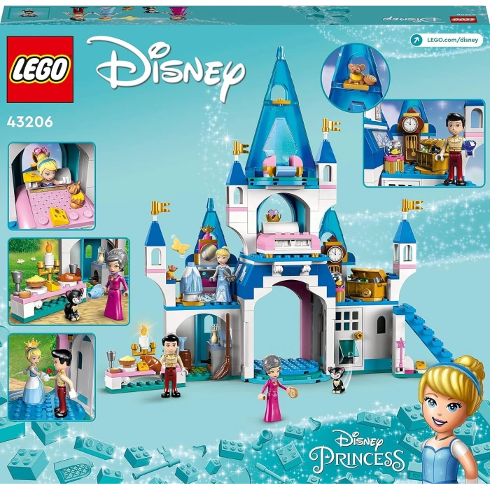 LEGO® | Disney Princess™ Sindirella ve Yakışıklı Prens’in Şatosu 43206-5 Yaş ve Üzeri Hayal Gücü Geniş Çocuklar için Oyuncak Yapım Seti (365 Parça)