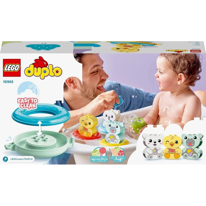 LEGO® DUPLO® İlk Banyo Zamanı Eğlencesi: Yüzen Hayvan Treni 10965-18 Ay ve Üzeri Okul Öncesi Yaştaki Çocuklar için Oyuncak Yapım Seti (14 Parça)