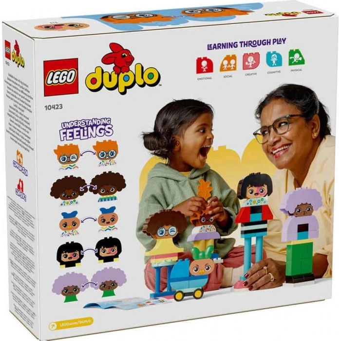 LEGO DUPLO Kasabası İnşa Edilebilen Duygulu İnsanlar 10423-3 Yaş ve Üzeri Çocuklar için Eğitici Oyuncak Yapım Seti (71 Parça)