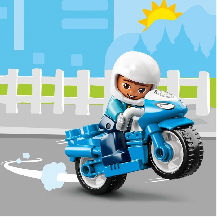 LEGO® DUPLO® Kurtarma Polis Motosikleti 10967-2 Yaş ve Üzeri Çocuklar için Polis Motosikleti İçeren Oyuncak Yapım Seti (5 Parça)