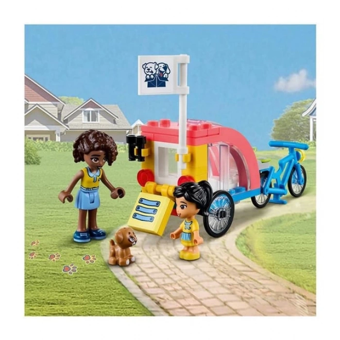 LEGO® Friends Köpek Kurtarma Bisikleti 41738-6 Yaş ve Üzeri Çocuklar için Çıkarılabilir Römorklu Oyuncak Yapım Seti (125 Parça)