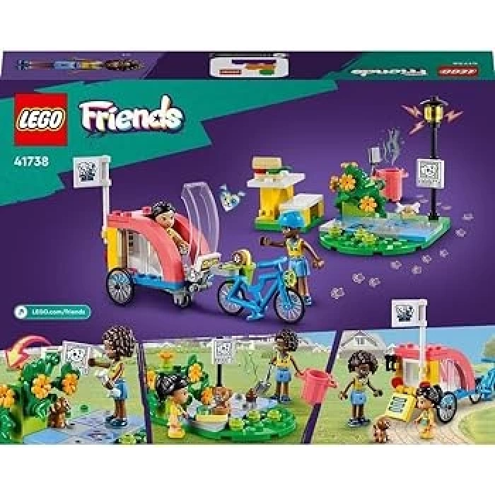 LEGO® Friends Köpek Kurtarma Bisikleti 41738-6 Yaş ve Üzeri Çocuklar için Çıkarılabilir Römorklu Oyuncak Yapım Seti (125 Parça)