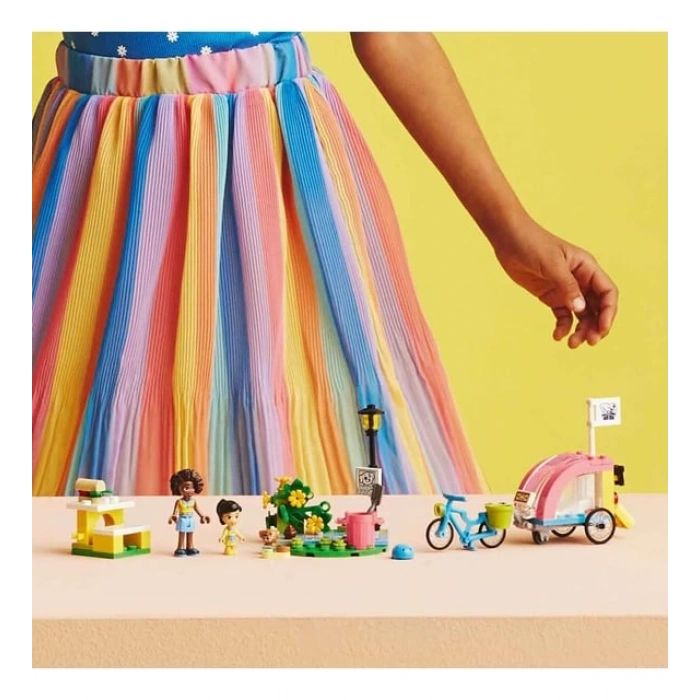 LEGO® Friends Köpek Kurtarma Bisikleti 41738-6 Yaş ve Üzeri Çocuklar için Çıkarılabilir Römorklu Oyuncak Yapım Seti (125 Parça)