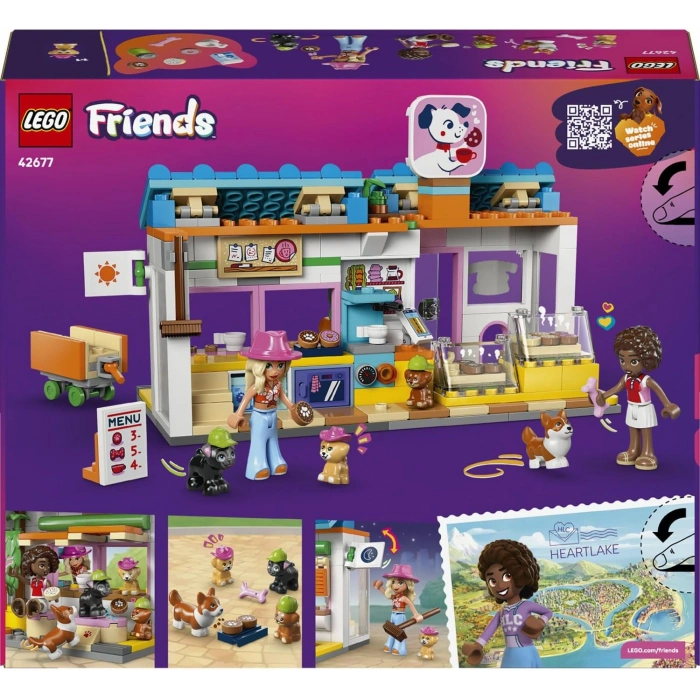 LEGO Friends Köpek Ödülleri Pastanesi 42677 – 6 Yaş ve Üzeri Çocuklar için Aliya ve Sage Mini Bebekleri ile 4 Oyuncak Köpek İçeren Yaratıcı Oyuncak Yapım Seti, Eğlenceli Hediye Fikri (278 Parça)