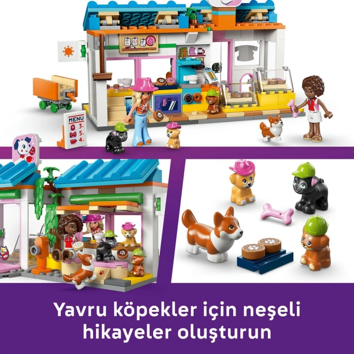 LEGO Friends Köpek Ödülleri Pastanesi 42677 – 6 Yaş ve Üzeri Çocuklar için Aliya ve Sage Mini Bebekleri ile 4 Oyuncak Köpek İçeren Yaratıcı Oyuncak Yapım Seti, Eğlenceli Hediye Fikri (278 Parça)