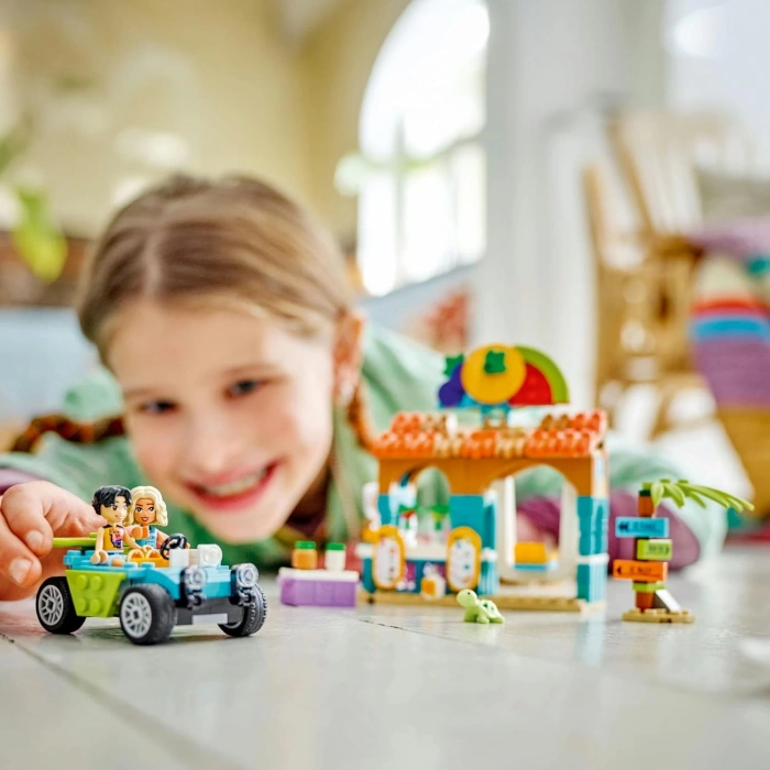 LEGO Friends Meyveli İçecek Plaj Standı 42625-6 Yaş ve Üzeri Çocuklar için Kaplumbağa Figürü İçeren Yaratıcı Oyuncak Yapım Seti (213 Parça)