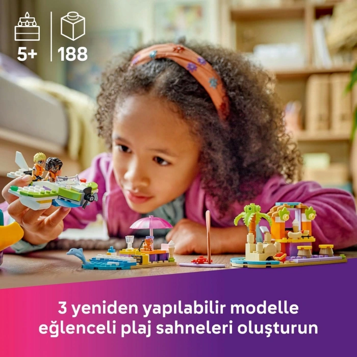 LEGO Friends Yaratıcı Plaj ve Seyahat Bavulu 42672-5 Yaş ve Üzeri Çocuklar için Yaratıcı Oyuncak Yapım Seti, Doğum Günü Hediyesi (188 Parça)