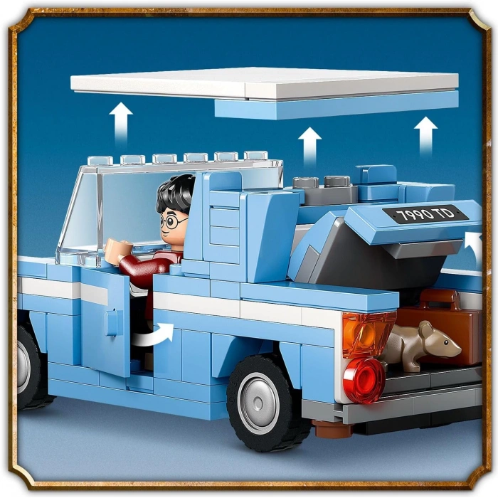 LEGO Harry Potter Uçan Ford Anglia 76424-7 Yaş ve Üzeri Harry Potter Hayranları için Harry Potter ve Ron Weasley Minifigürü İçeren Koleksiyonluk Yaratıcı Oyuncak Yapım Seti (165 Parça)