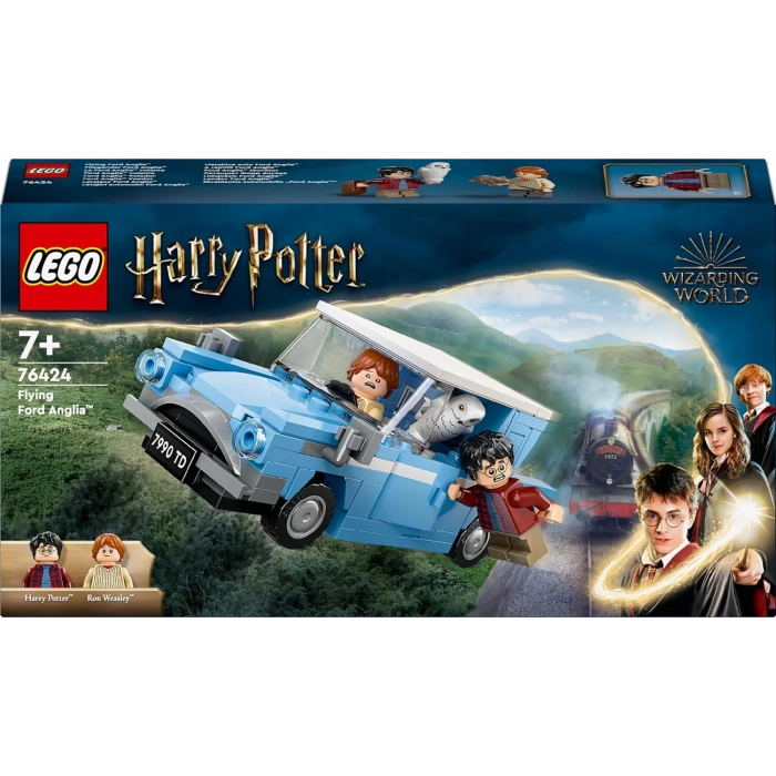 LEGO Harry Potter Uçan Ford Anglia 76424-7 Yaş ve Üzeri Harry Potter Hayranları için Harry Potter ve Ron Weasley Minifigürü İçeren Koleksiyonluk Yaratıcı Oyuncak Yapım Seti (165 Parça)