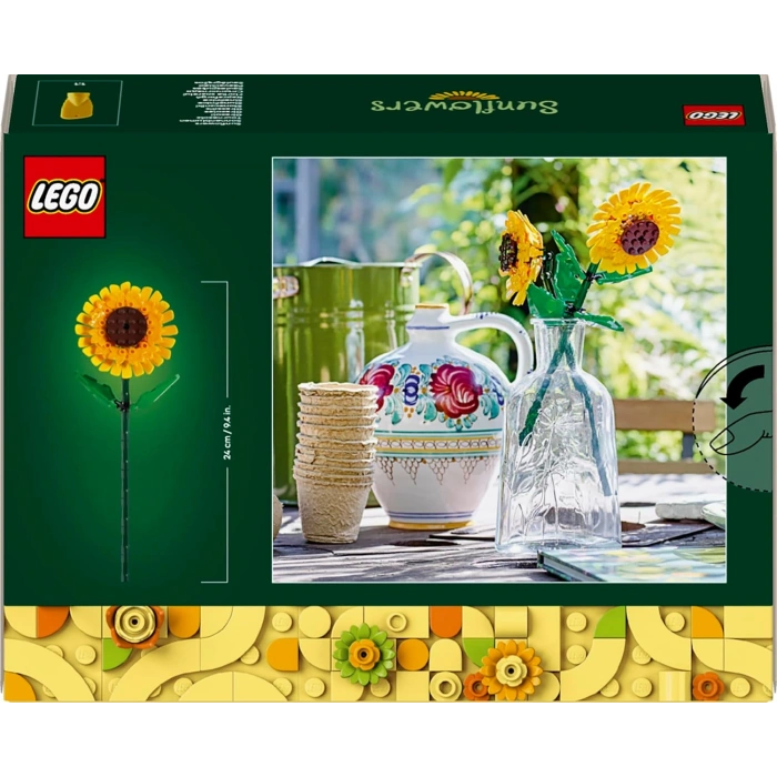 LEGO Iconic Ayçiçeği 40524 - Dekoratif, Koleksiyonluk ve Sergilenebilir Çiçek Modeli Yapım Seti (191 Parça)