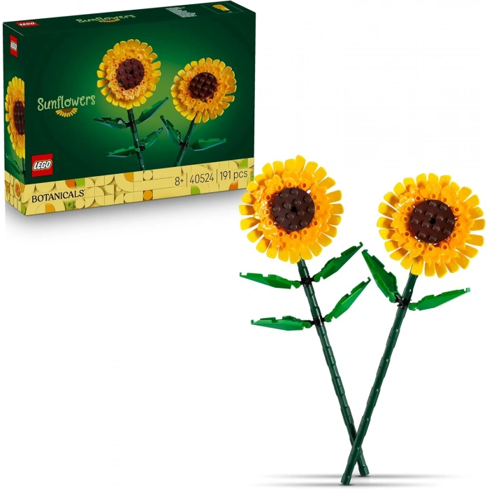 LEGO Iconic Ayçiçeği 40524 - Dekoratif, Koleksiyonluk ve Sergilenebilir Çiçek Modeli Yapım Seti (191 Parça)