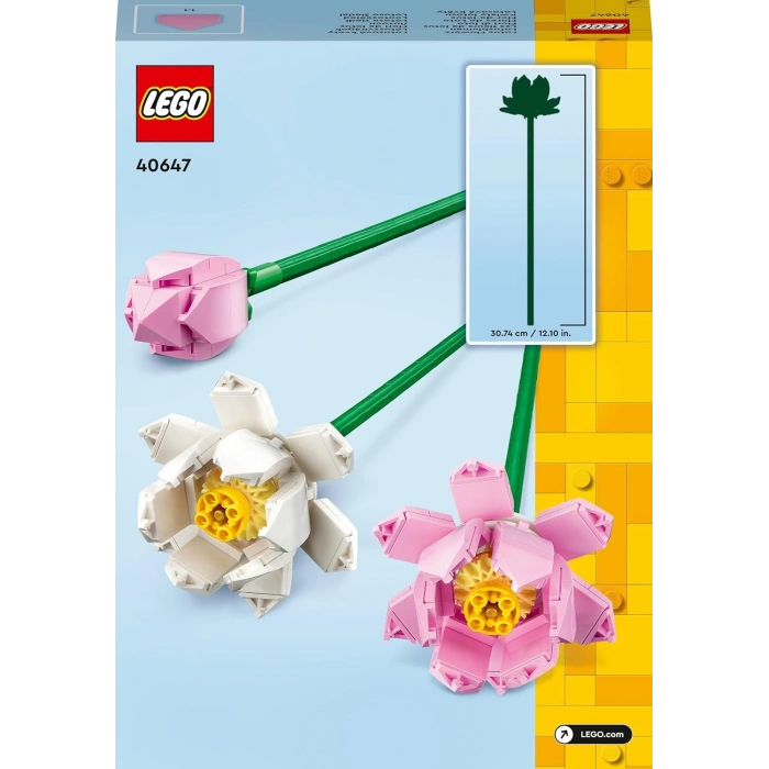 LEGO® Iconic Lotus Çiçekleri 40647 - Dekoratif, Koleksiyonluk ve Sergilenebilir Çiçek Modeli Yapım Seti (220 Parça)