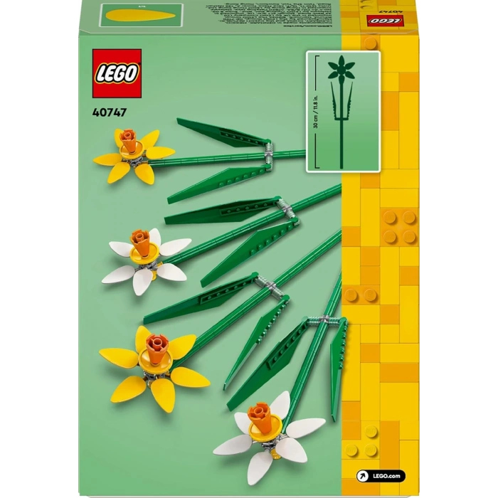LEGO Iconic Nergis 40747- Dekoratif, Koleksiyonluk ve Sergilenebilir Çiçek Modeli Yapım Seti (216 Parça)