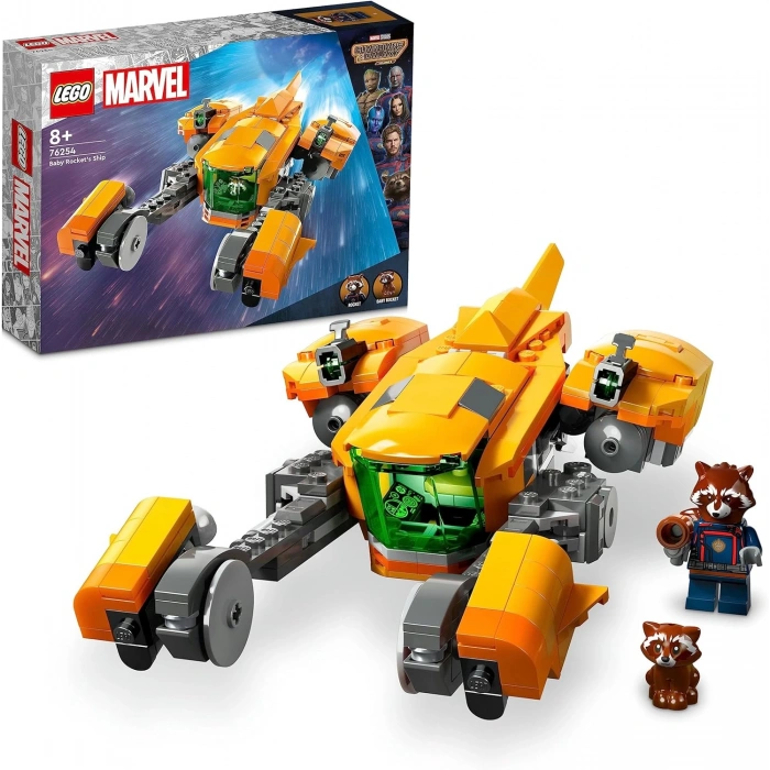 LEGO Marvel Bebek Rocket’in Gemisi 76254-8 Yaş ve Üzeri Çocuklar için Galaksinin Koruyucuları Rakun’un Uzay Gemisini İçeren Süper Kahramanlı Yaratıcı Oyuncak Yapım Seti (330 Parça)