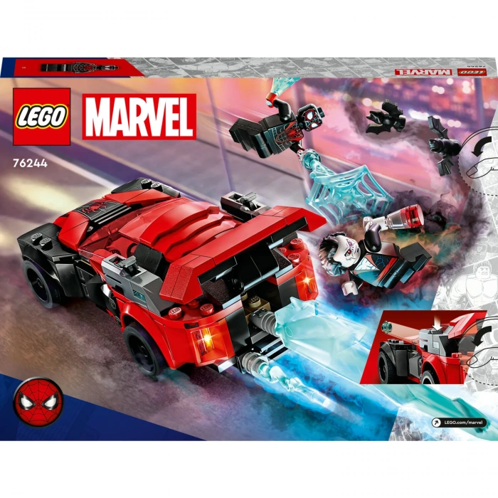 LEGO® Marvel Miles Morales Morbius’a Karşı 76244 - 7 Yaş ve Üzeri Için Minifigür ve Araba Içeren Örümcek Adamlı Oyuncak Yapım Seti (220 Parça)