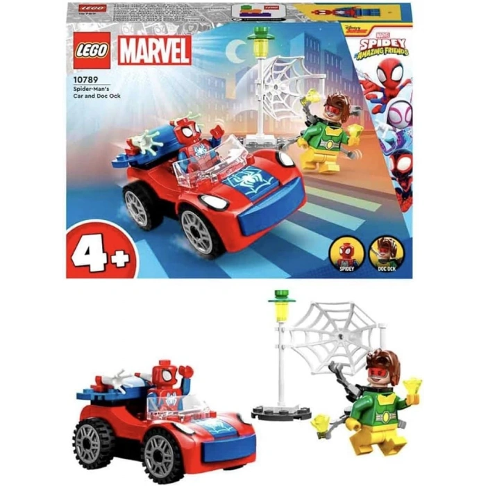 LEGO Marvel Örümcek Adam’ın Arabası ve Doktor Oktopus 10789-4 Yaş ve Üzeri Çocuklar İçin İki Minifigürlü Yaratıcı Oyuncak Yapım Seti (48 Parça)