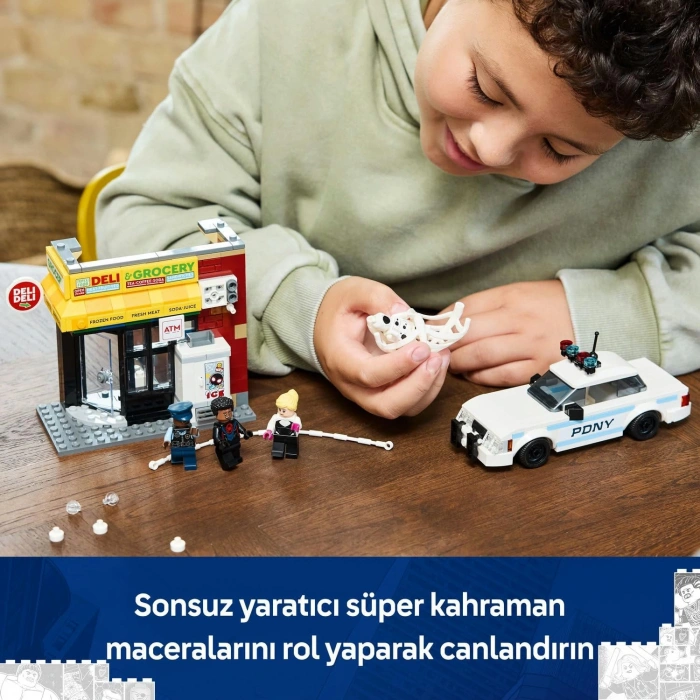 LEGO Marvel Spider-Verse: Miles Morales, Spota Karşı 76311-9 Yaş ve Üzeri Çocuklar için Süper Kahraman Figürü İçeren Oyuncak Yapım Seti, Doğum Günü Hediyesi (375 Parça)