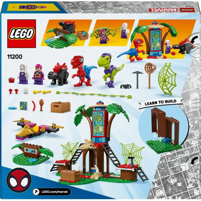 LEGO Marvel Spidey ve İnanılmaz Arkadaşları Ağaç Ev Karargahında Spidey ve Gobbynin Raptor Savaşı 11200-4 Yaş ve Üzeri Erkek ve Kız Çocuklar için Yaratıcı Oyuncak Yapım Seti (143 Parça)