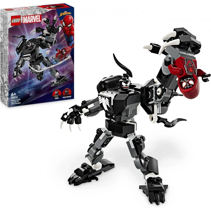 LEGO Marvel Venom Robot Zırhı Miles Morales’e Karşı 76276-6 Yaş ve Üzeri Süper Kahraman Seven Çocuklar için İnşa Edilebilen Yaratıcı Oyuncak Yapım Seti (134 parça)