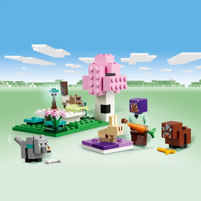 LEGO Minecraft Hayvan Barınağı 21253-7 Yaş ve Üzeri Macera Oyunları Seven Çocuklar İçin 6 Adet Minecraft Hayvan Figürü içeren Yaratıcı Oyuncak Yapım Seti (206 Parça)