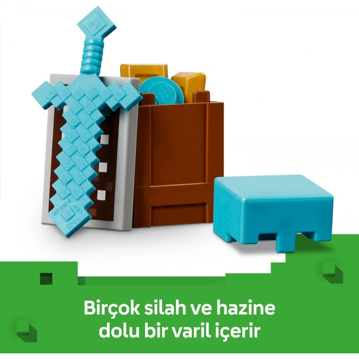 LEGO Minecraft Serseri Köylü Çöl Devriyesi 21267 – 7 Yaş ve Üzeri Kız ve Erkek Çocuklar için Pillager, Vindicatör ve Kaktüs Şövalyesi İçeren Oyuncak Yapım Seti, Rol Yapma Oyunu Doğum Günü Hediyesi