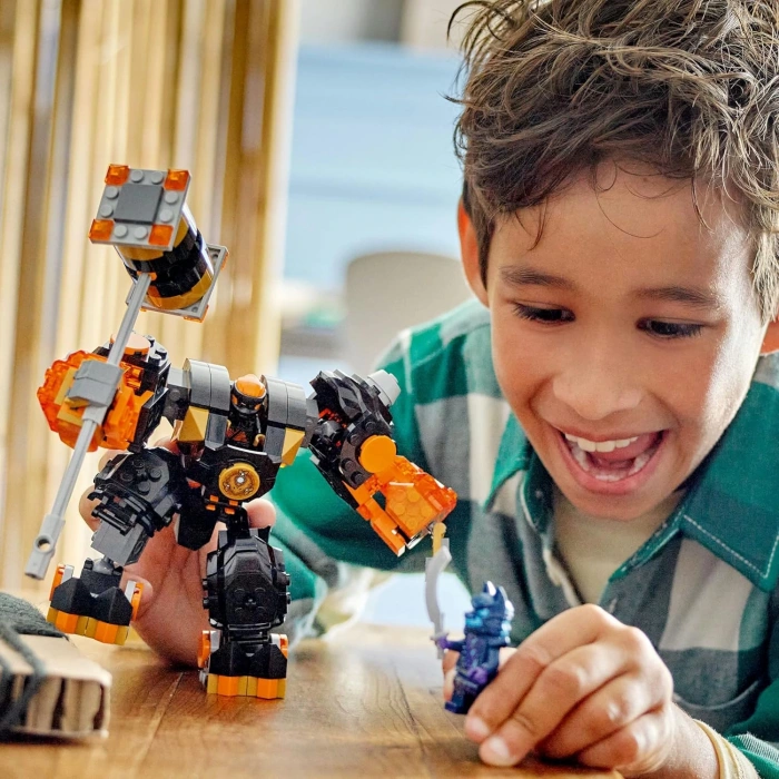 LEGO NINJAGO Cole’un Toprak Elementi Robotu 71806 – 7 Yaş ve Üzeri Kız ve Erkek Çocukları için Aksiyon Figürü İçeren Yaratıcı Oyuncak Yapım seti, Çocuklar için Doğum Günü Hediyesi Fikri (235 Parça)