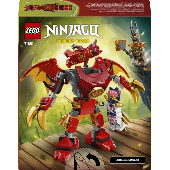 LEGO NINJAGO Kai’nin Ejderha Robotu Savaş Paketi 71851-6 Yaş ve Üzeri Çocuklar için Oyuncak Yapım Seti, Hediye Fikri (85 Parça)