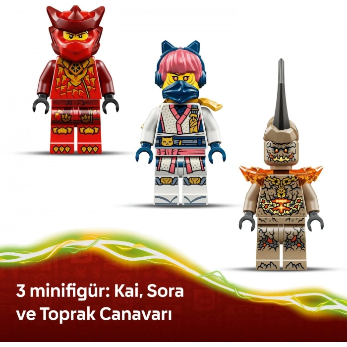 LEGO NINJAGO Kai’nin Ejderha Robotu Savaş Paketi 71851-6 Yaş ve Üzeri Çocuklar için Oyuncak Yapım Seti, Hediye Fikri (85 Parça)