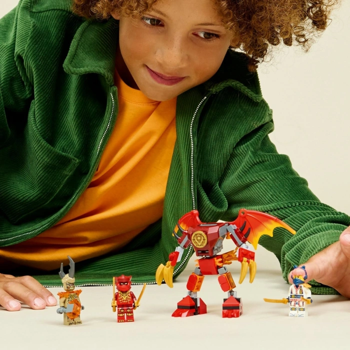 LEGO NINJAGO Kai’nin Ejderha Robotu Savaş Paketi 71851-6 Yaş ve Üzeri Çocuklar için Oyuncak Yapım Seti, Hediye Fikri (85 Parça)