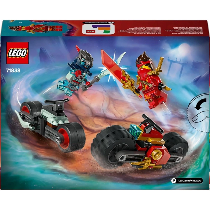 LEGO NINJAGO Kai’nin Motosiklet Hız Yarışı 71838-6 Yaş Üzeri Kız ve Erkek Çocuklar için Kainin Yarış Motosikleti ile İfrit Motosikleti ve 2 Minifigür İçeren Yaratıcı Oyuncak Yapım Seti (79 Parça)