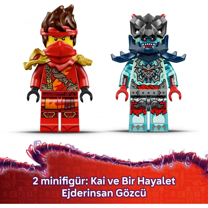 LEGO NINJAGO Kai’nin Motosiklet Hız Yarışı 71838-6 Yaş Üzeri Kız ve Erkek Çocuklar için Kainin Yarış Motosikleti ile İfrit Motosikleti ve 2 Minifigür İçeren Yaratıcı Oyuncak Yapım Seti (79 Parça)