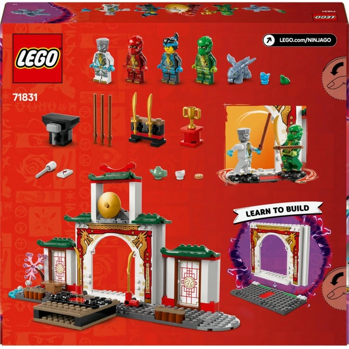 LEGO NINJAGO Ninja Spinjitzu Tapınağı 71831-4 Yaş ve Üzeri Çocuklar için 4 Minifigürle Ejderha Modeli İçeren Yaratıcı Oyuncak Yapım Seti, Doğum Günü Hediyesi (158 Parça)