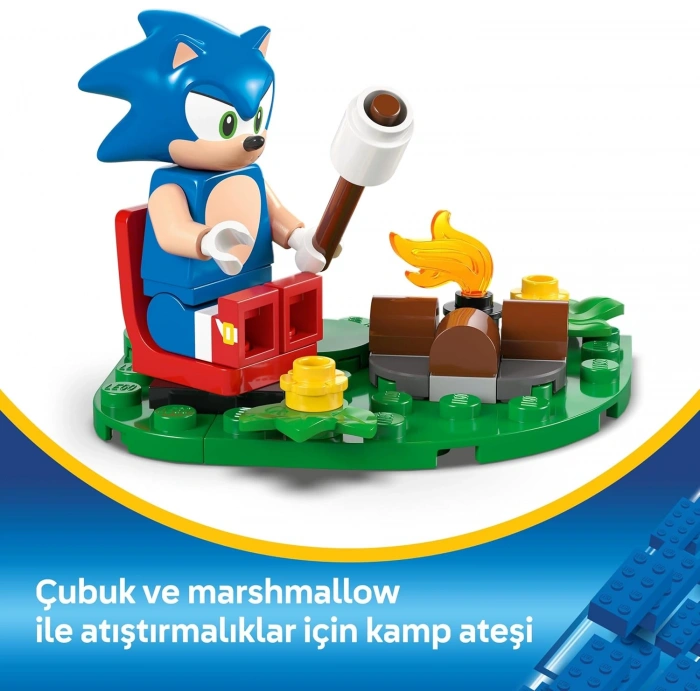 LEGO Sonic The Hedgehog: Sonic’in Kamp Ateşi Çarpışması 77001, 7 Yaş Oyuncak Yapım Seti ,177 Parça