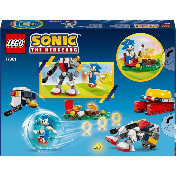 LEGO Sonic The Hedgehog: Sonic’in Kamp Ateşi Çarpışması 77001, 7 Yaş Oyuncak Yapım Seti ,177 Parça