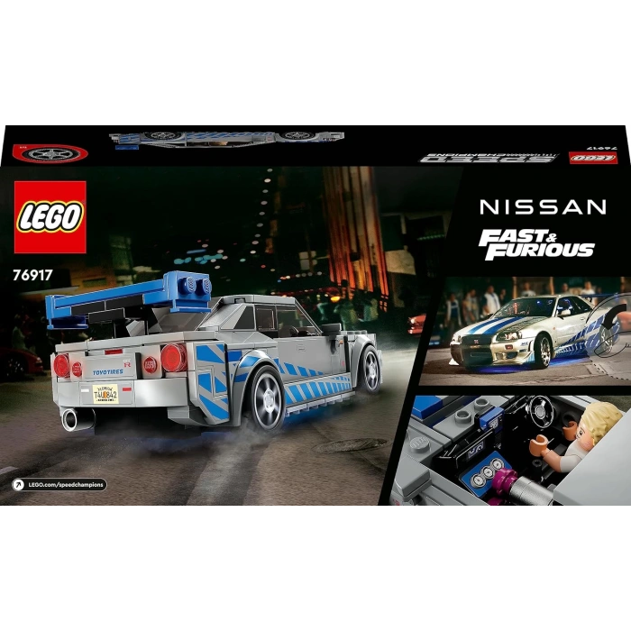 LEGO® Speed Champions Daha Hızlı Daha Öfkeli Nissan Skyline GT-R (R34) 76917 (319 Parça)