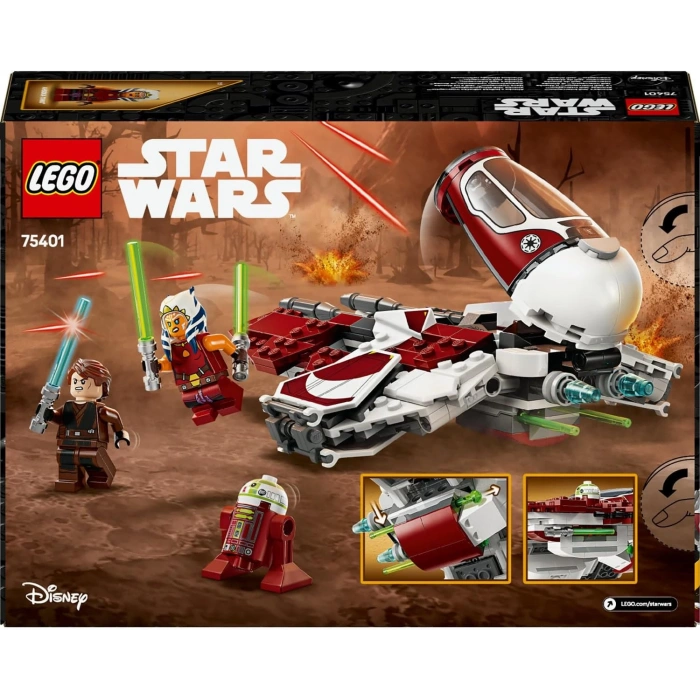 LEGO Star Wars: Klon Savaşları Ahsoka’nın Jedi Interceptor’ı 75401-8 Yaş ve Üzeri Kız ve Erkek Çocuklar için Yaratıcı Oyuncak Yapım Seti, Doğum Günü Hediyesi (290 Parça)