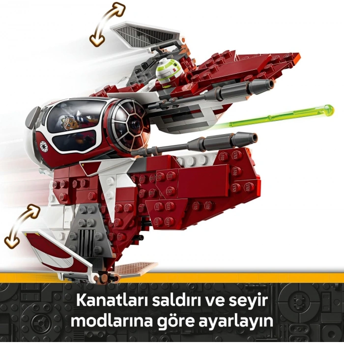LEGO Star Wars: Klon Savaşları Ahsoka’nın Jedi Interceptor’ı 75401-8 Yaş ve Üzeri Kız ve Erkek Çocuklar için Yaratıcı Oyuncak Yapım Seti, Doğum Günü Hediyesi (290 Parça)