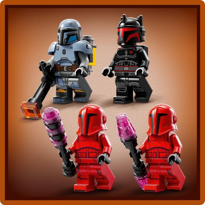 LEGO Star Wars: The Mandalorian Paz Vizsla ve Moff Gideon Savaşı 75386 – 7 Yaş ve Üzeri Kız ve Erkek Çocuklar için 4 Minifigür İçeren Oyuncak Yapım Seti, Çocuklar için Doğum Günü Hediyesi (289 Parça)