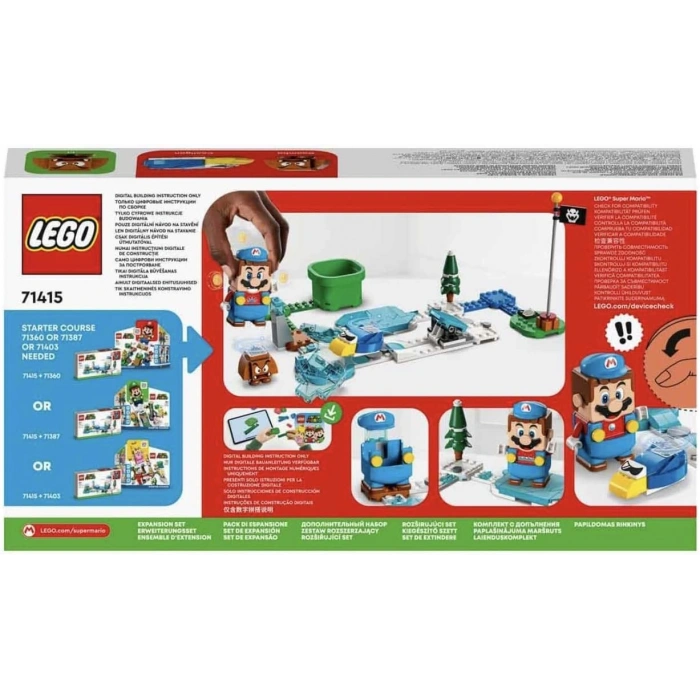 LEGO® Super Mario™ Ice Mario Kostümü ve Donmuş Dünya Ek Macera Seti 71415-6 Yaş ve Üzeri Çocuklar için Yaratıcı Oyuncak Yapım Seti (105 Parça)