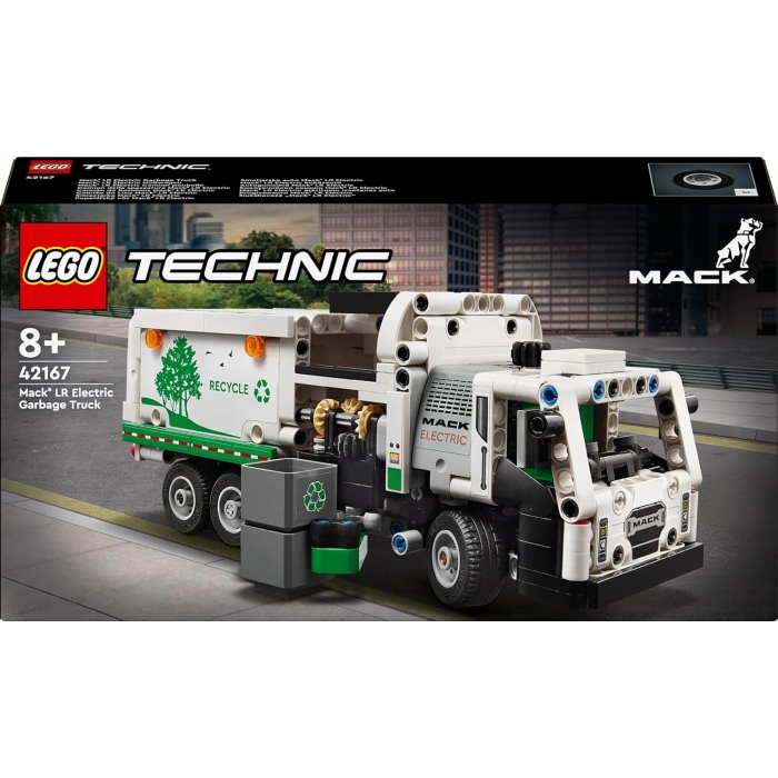LEGO Technic Mack® LR Electric Çöp Kamyonu 42167-8 Yaş ve Üzeri Çocuklar için Geri Dönüşüm Temalı Koleksiyonluk Yaratıcı Oyuncak Model Yapım Seti (503 Parça)